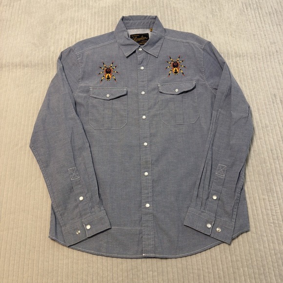 Howler Brothers Other - Howler Bros Gaucho Snapshirt Tarantulas Men's Medium Embroidered Spiders Western
